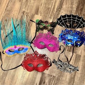NWOT 7 piece lot of fancy eye masks